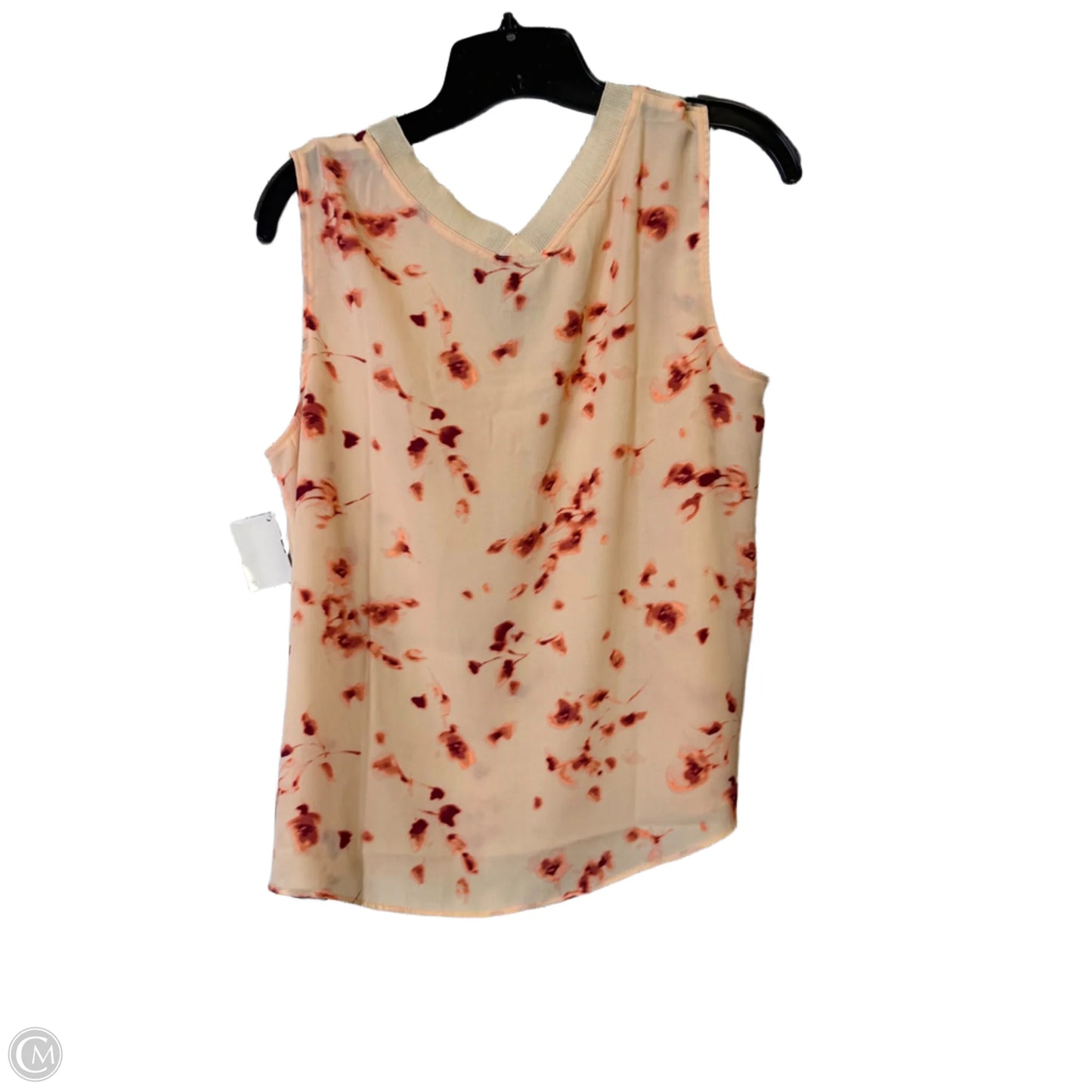 Top Sleeveless By Worthington In Peach, Size: M