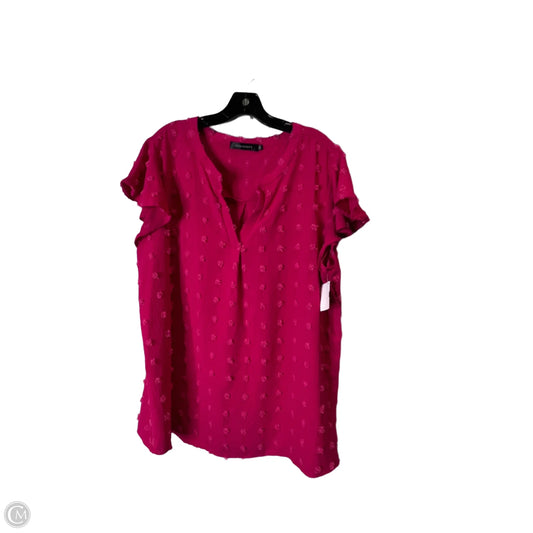 Top Short Sleeve By Clothes Mentor In Pink, Size: 2x