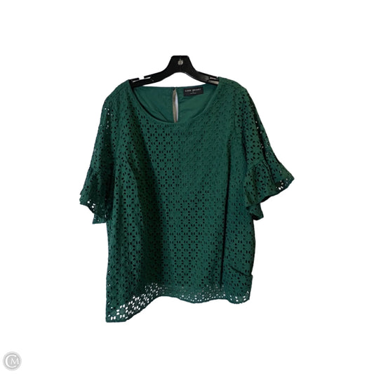 Top Short Sleeve By Lane Bryant In Green, Size: 20