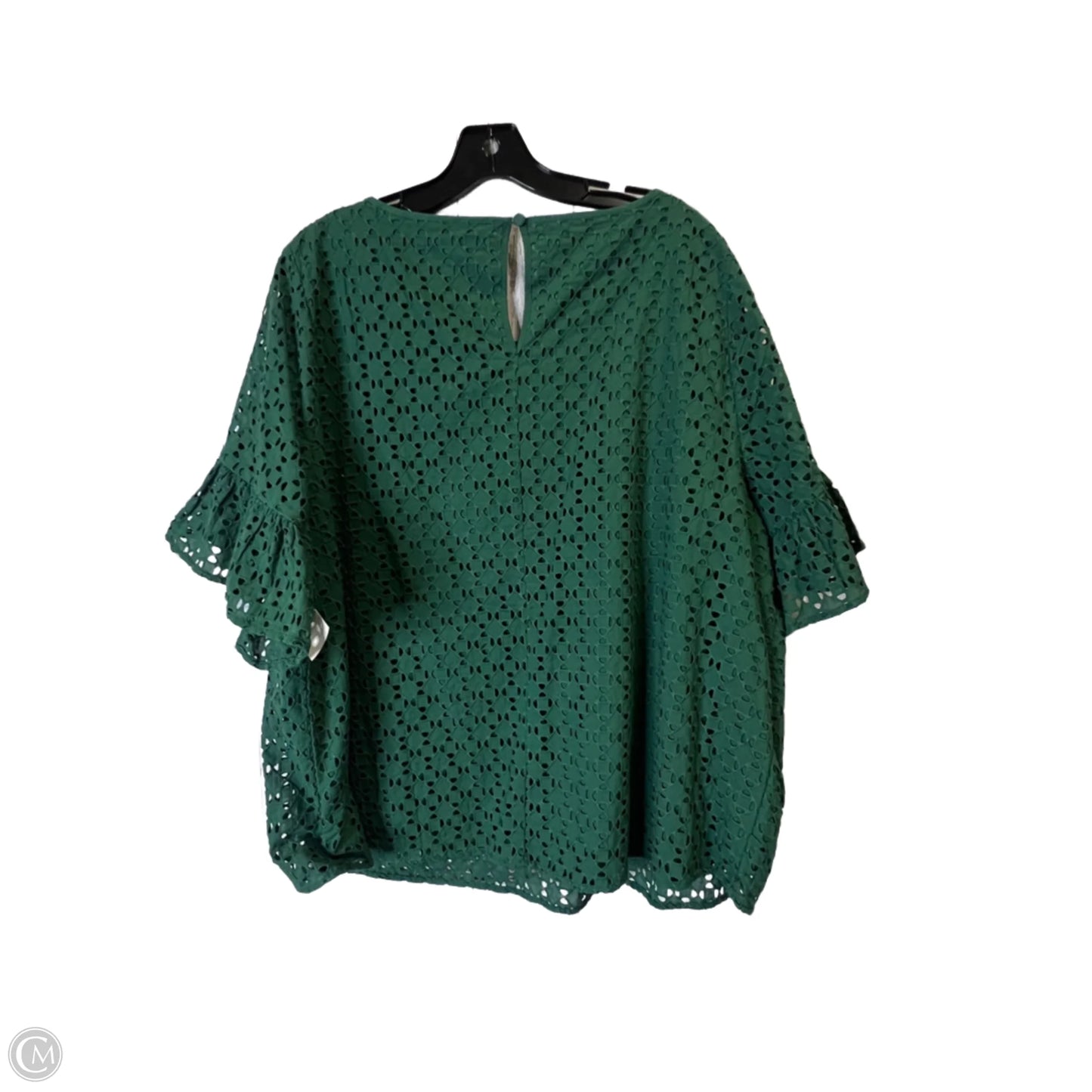 Top Short Sleeve By Lane Bryant In Green, Size: 20