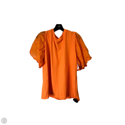 Top Short Sleeve By Shein In Orange, Size: 12