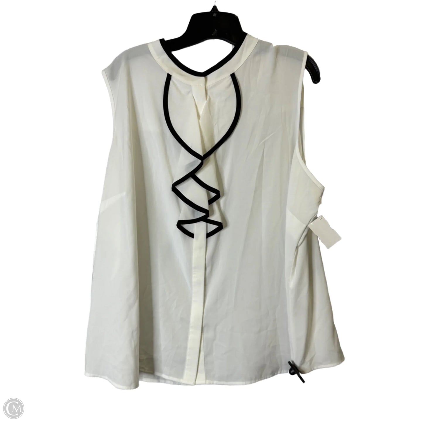 Top Sleeveless By Calvin Klein In White, Size: 3x