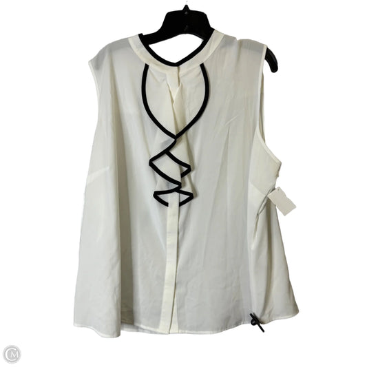Top Sleeveless By Calvin Klein In White, Size: 3x