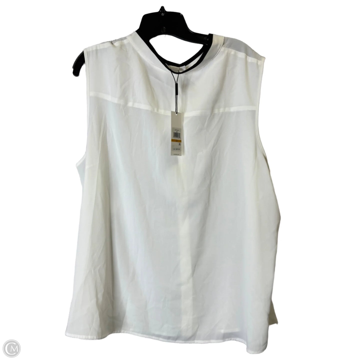 Top Sleeveless By Calvin Klein In White, Size: 3x
