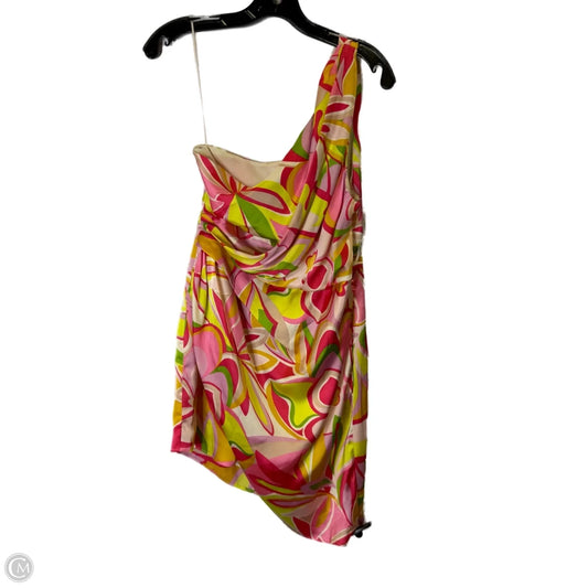 Dress Casual Midi By Vestique In Green & Pink, Size: L