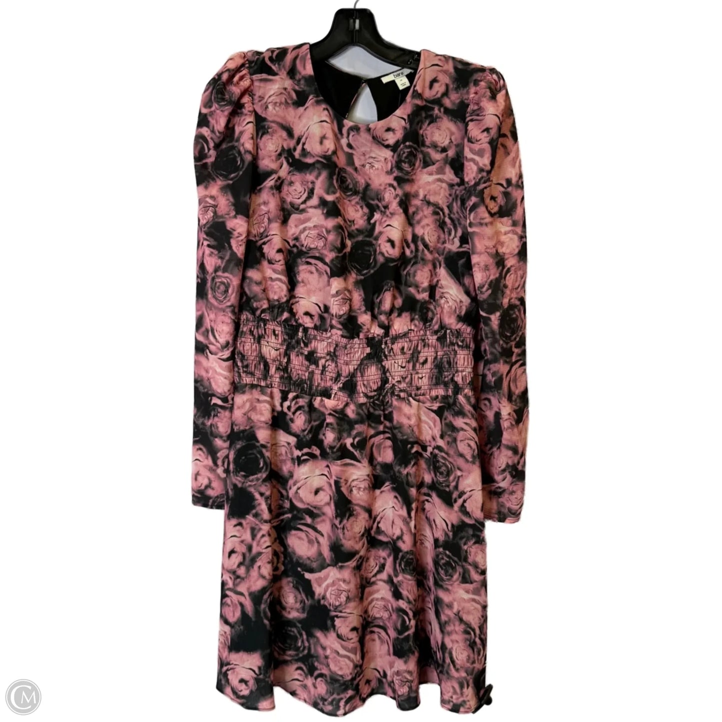 Dress Casual Midi By Bar Iii In Black & Pink, Size: M