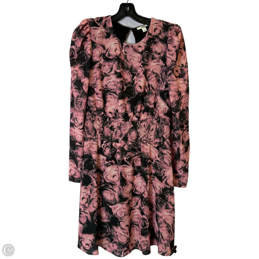 Dress Casual Midi By Bar Iii In Black & Pink, Size: M