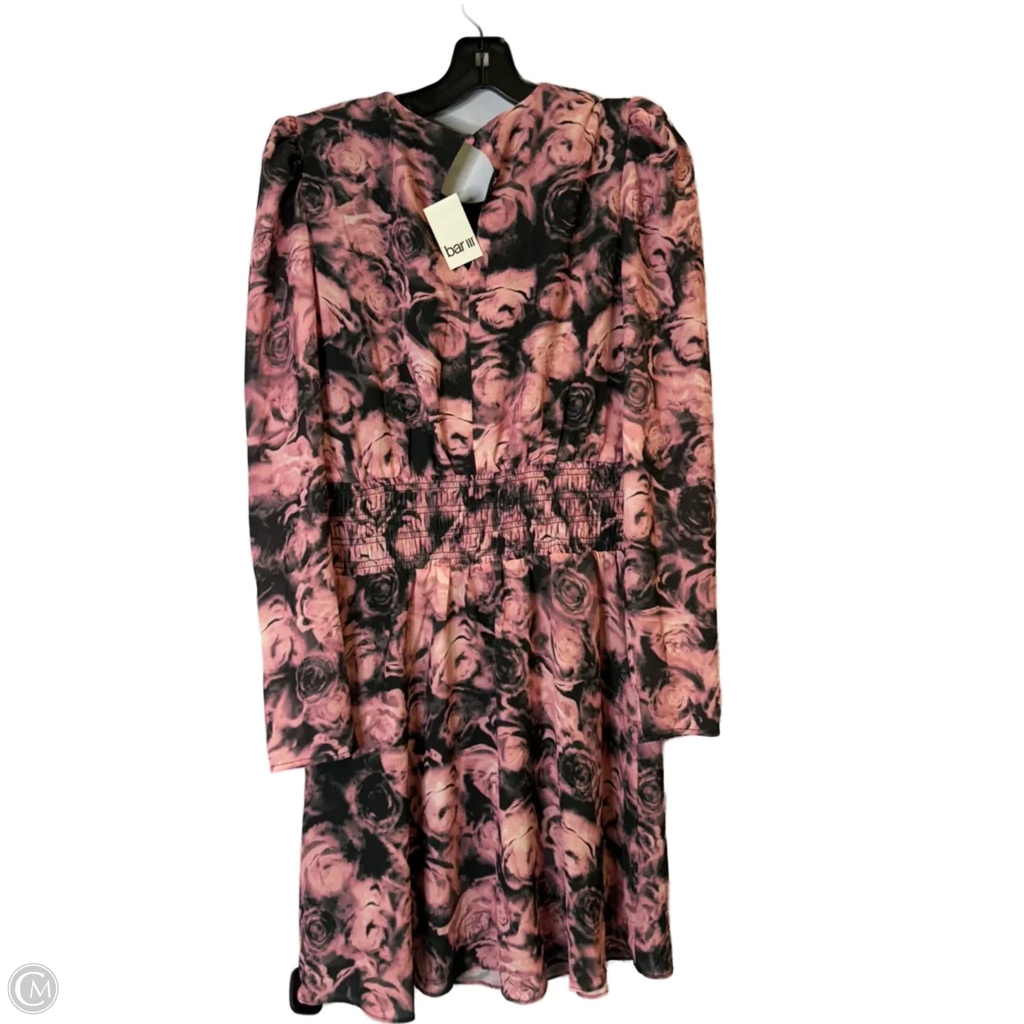Dress Casual Midi By Bar Iii In Black & Pink, Size: M
