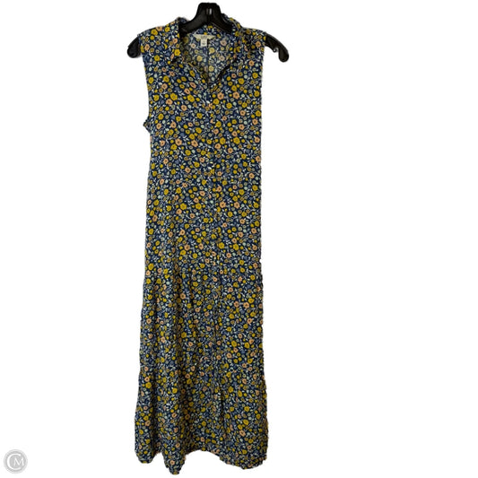 Dress Casual Midi By Croft And Barrow In Black & Yellow, Size: S