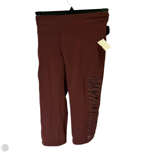 Athletic Leggings Capris By Lululemon In Red, Size: 4