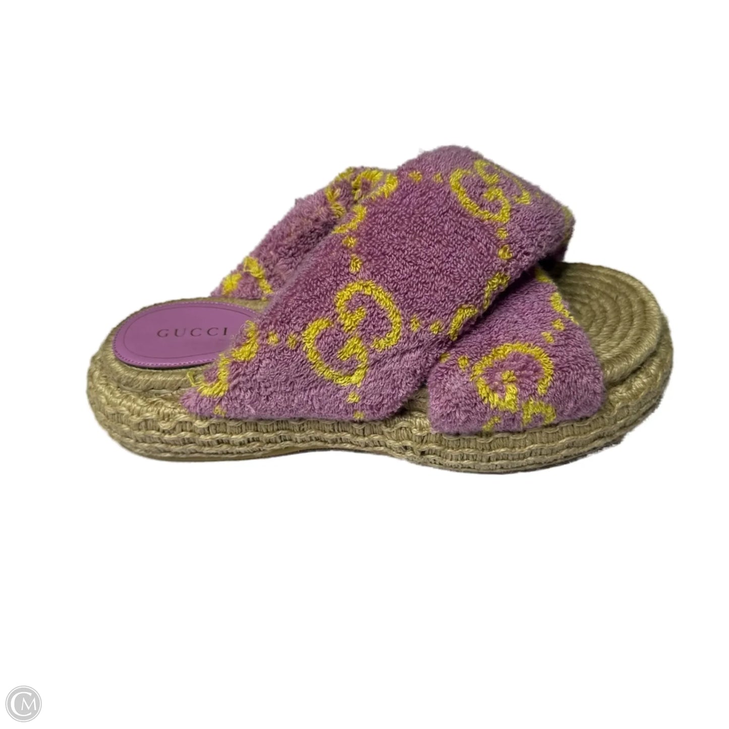 Sandals Luxury Designer By Gucci In Purple, Size: 8