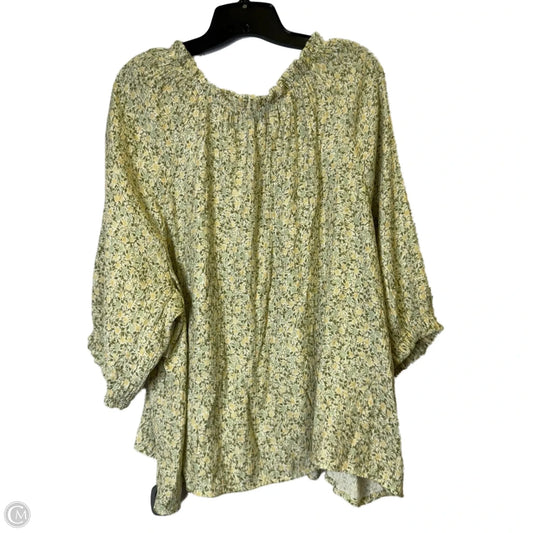 Top Short Sleeve By Wonderly In Green, Size: 4x