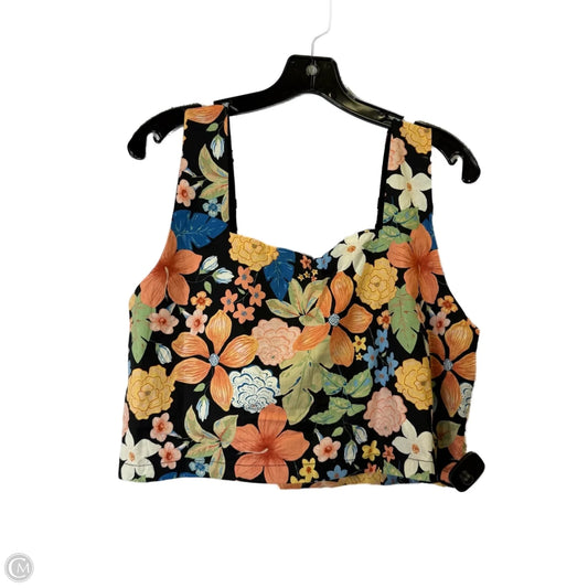 Top Sleeveless By Buddy Love In Floral Print, Size: L
