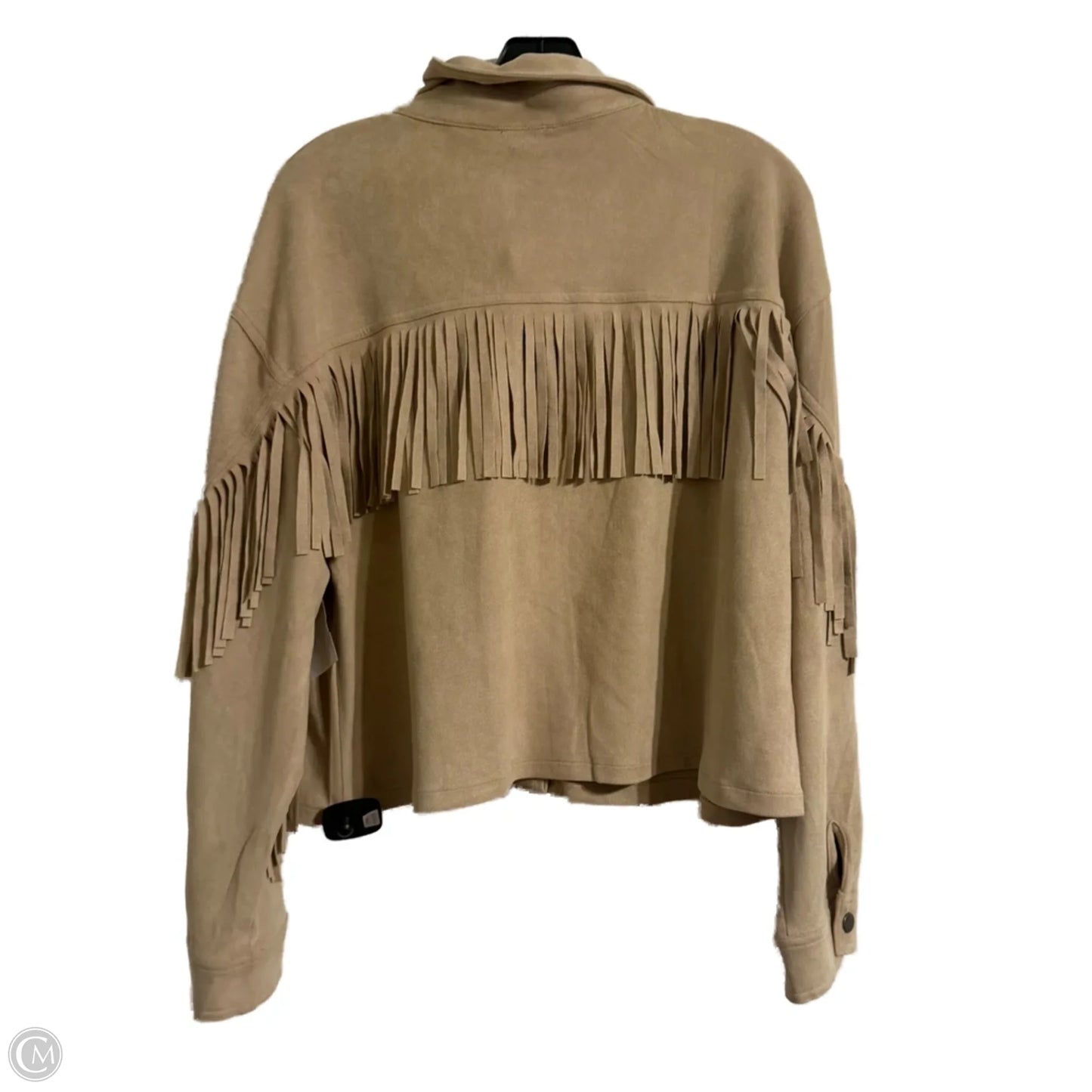Jacket Shirt By Le Lis In Beige, Size: M