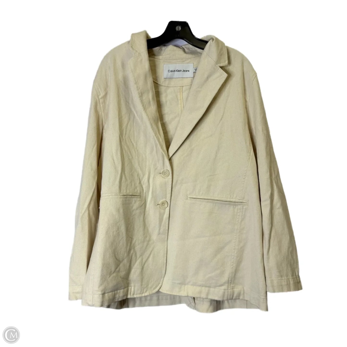 Blazer By Calvin Klein In Cream, Size: Xl