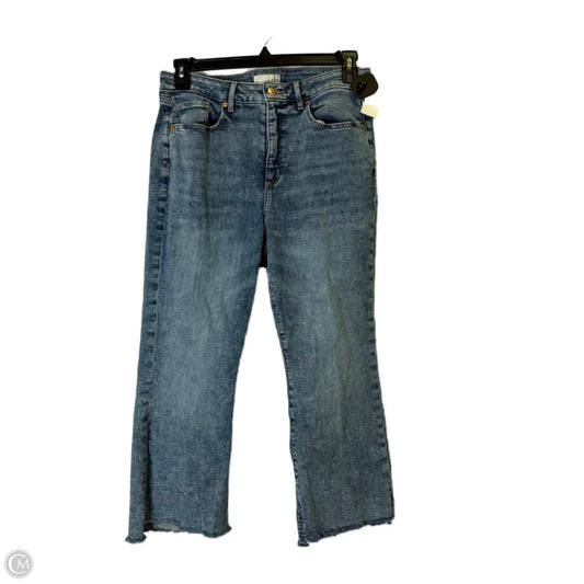 Jeans Straight By Loft In Blue Denim, Size: 14
