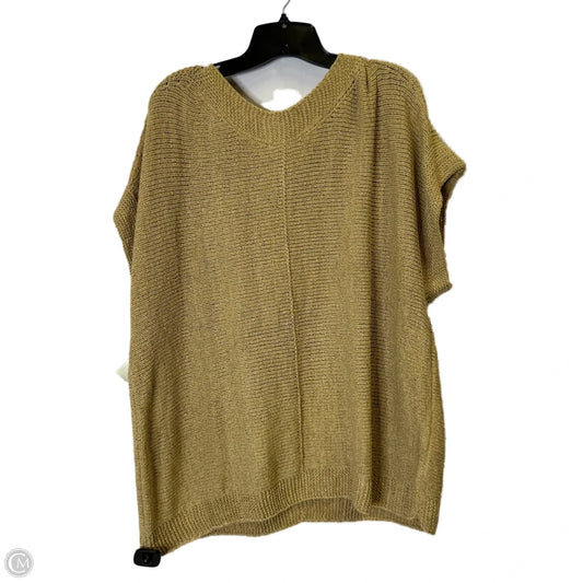 Top Short Sleeve By Cable And Gauge In Tan, Size: 2x