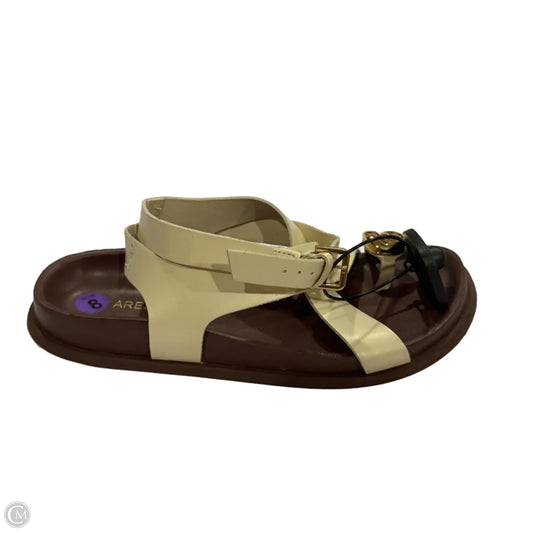 Sandals Flats By Clothes Mentor In Cream, Size: 8