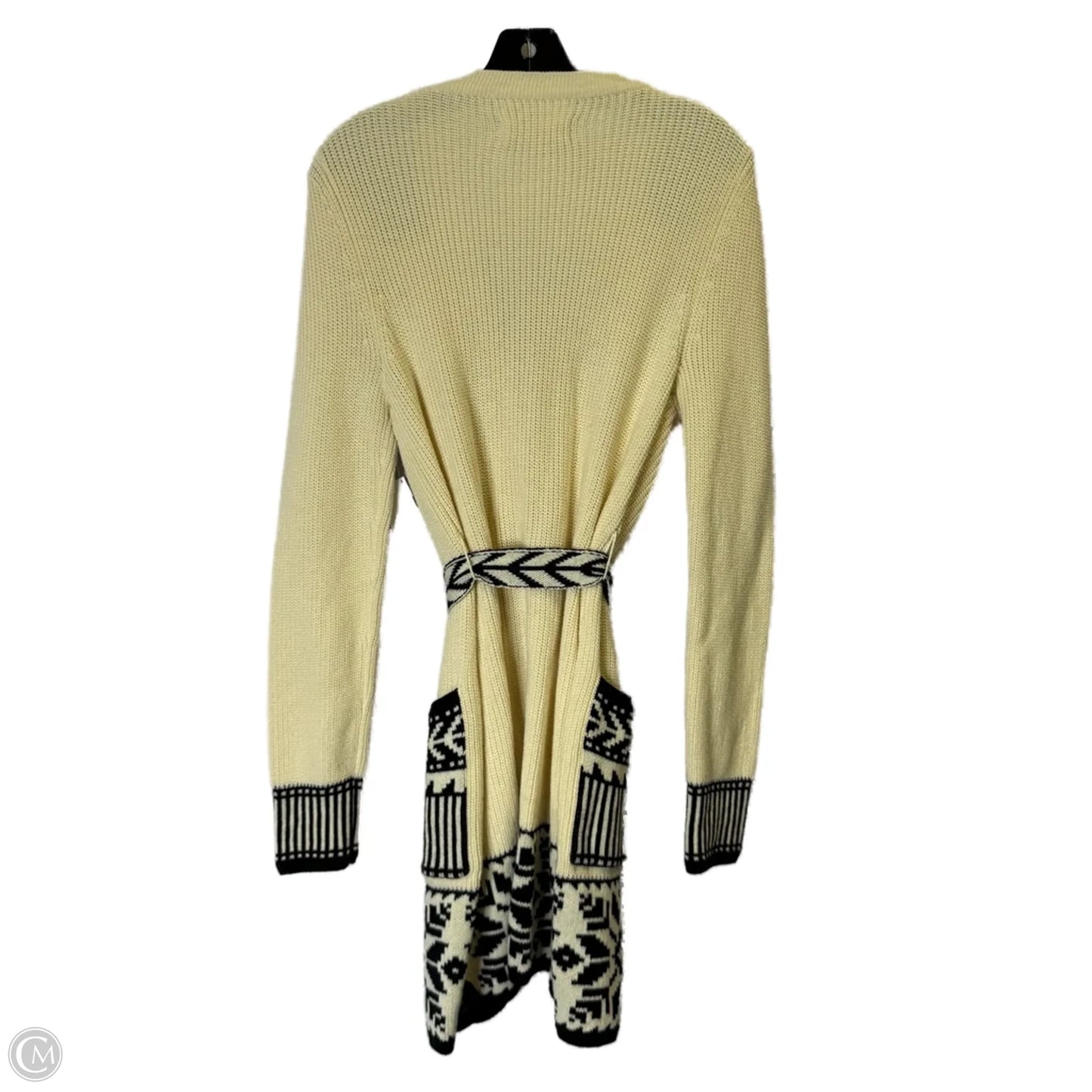 Sweater Cardigan By Clothes Mentor In Cream, Size: M