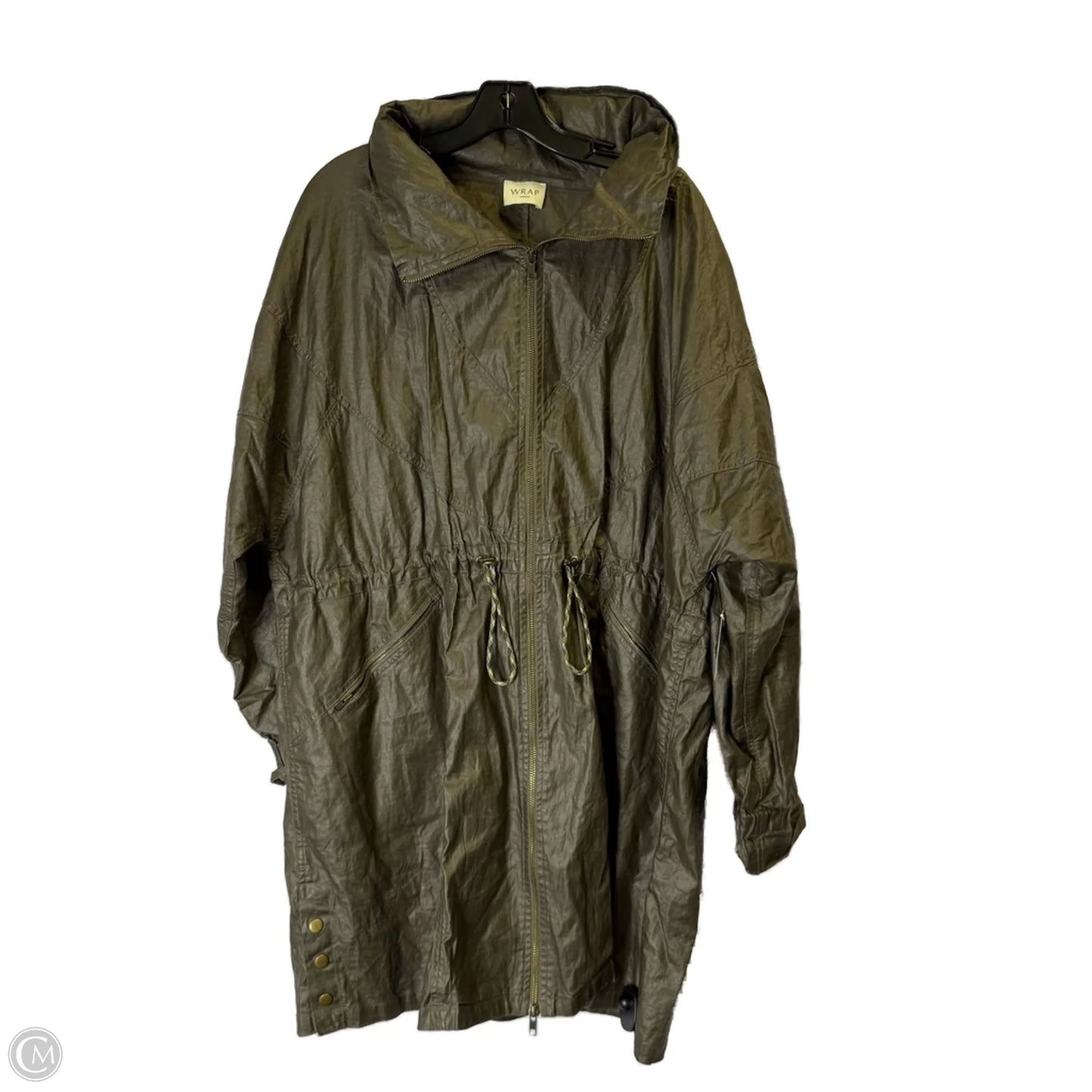 Jacket Moto By Clothes Mentor In Bronze, Size: 4