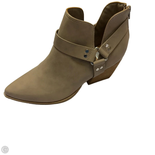 Boots Ankle Heels By Dv In Taupe, Size: 10