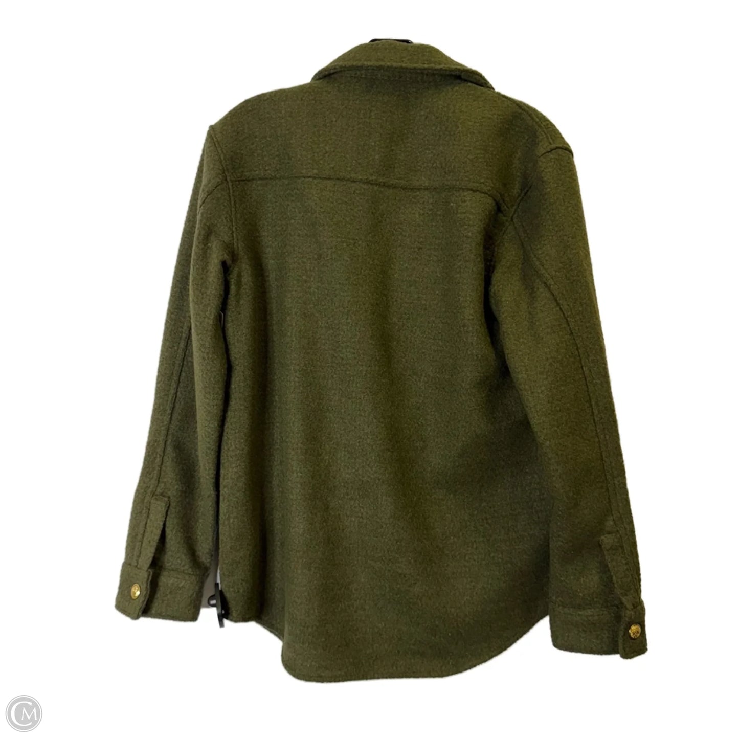 Jacket Shirt By Express In Green, Size: Xxs