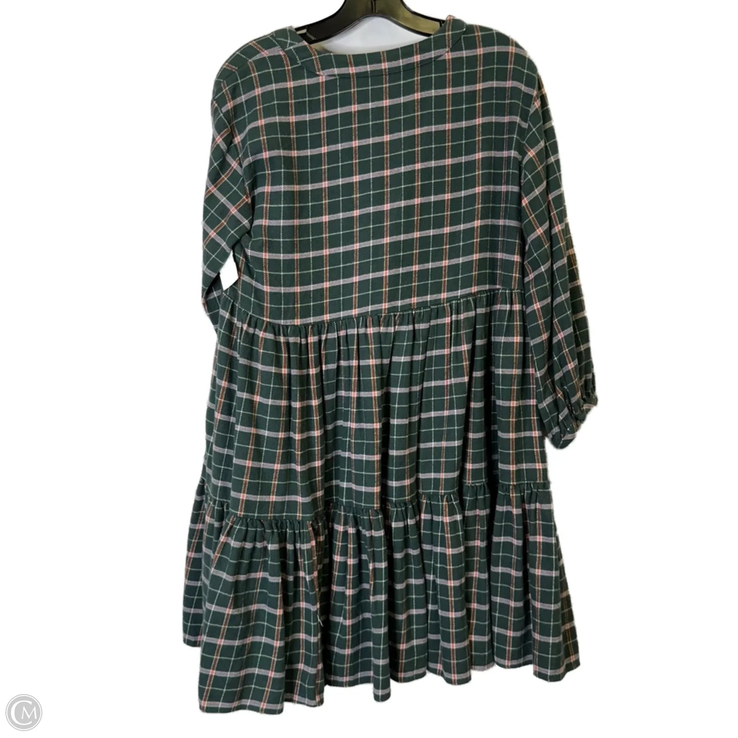 Dress Casual Midi By Madewell In Plaid Pattern, Size: M