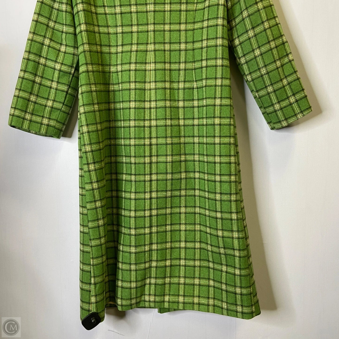 Coat Trench Coat By Fashion Nova In Green, Size: L