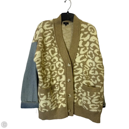 Sweater Cardigan By Debut In Animal Print, Size: S