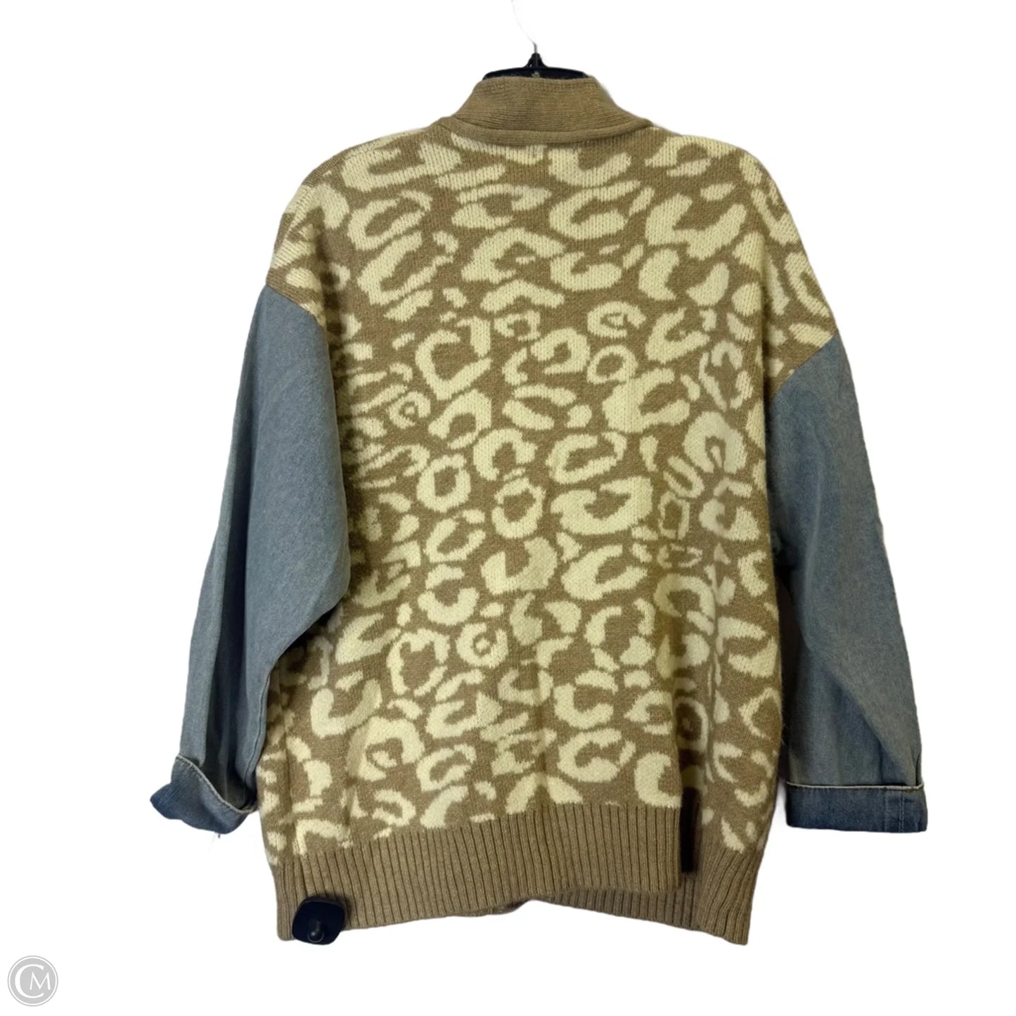 Sweater Cardigan By Debut In Animal Print, Size: S