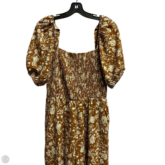 Jumpsuit By Clothes Mentor In Brown, Size: L