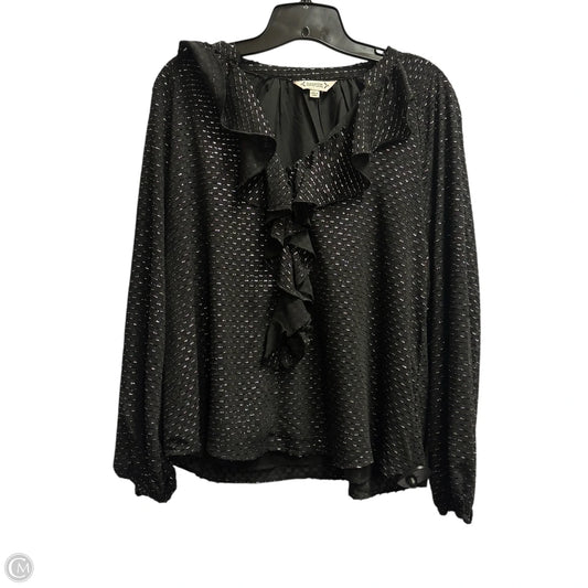 Blouse Long Sleeve By Nanette By Nanette Lepore In Black, Size: L