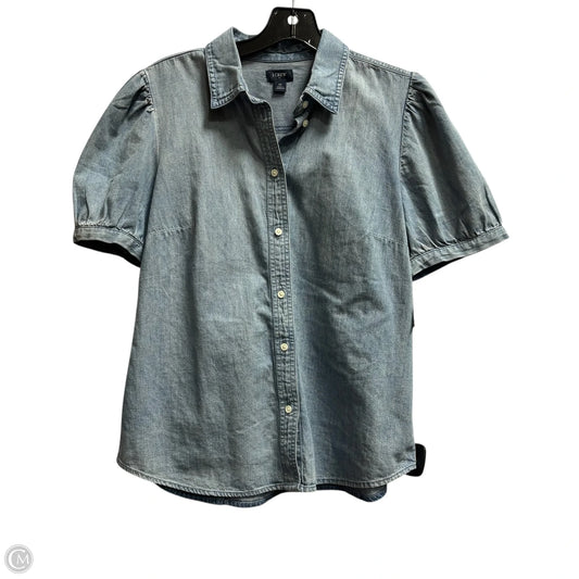 Top Short Sleeve By J. Crew In Blue Denim, Size: M
