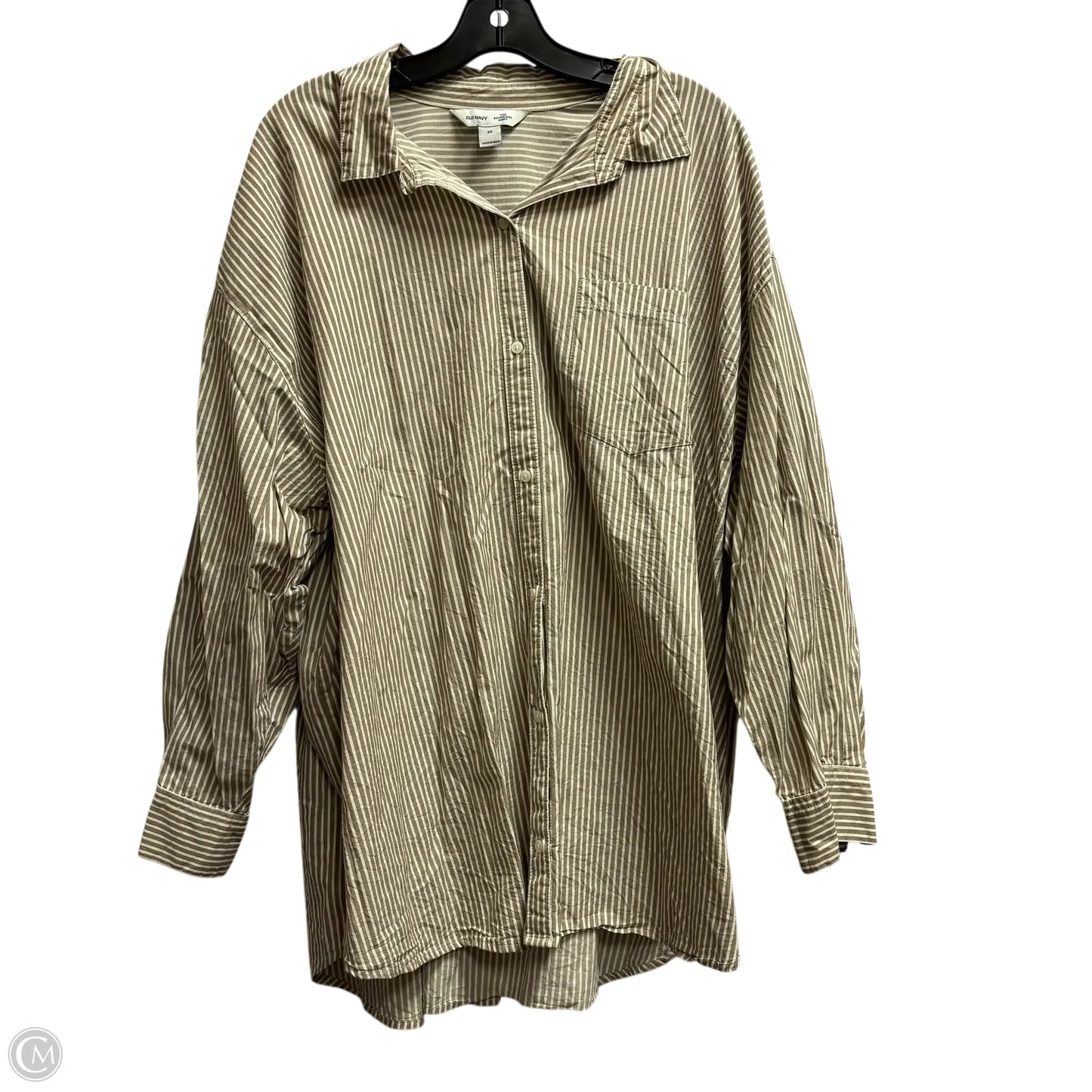 Top Long Sleeve By Old Navy In Striped Pattern, Size: 2x