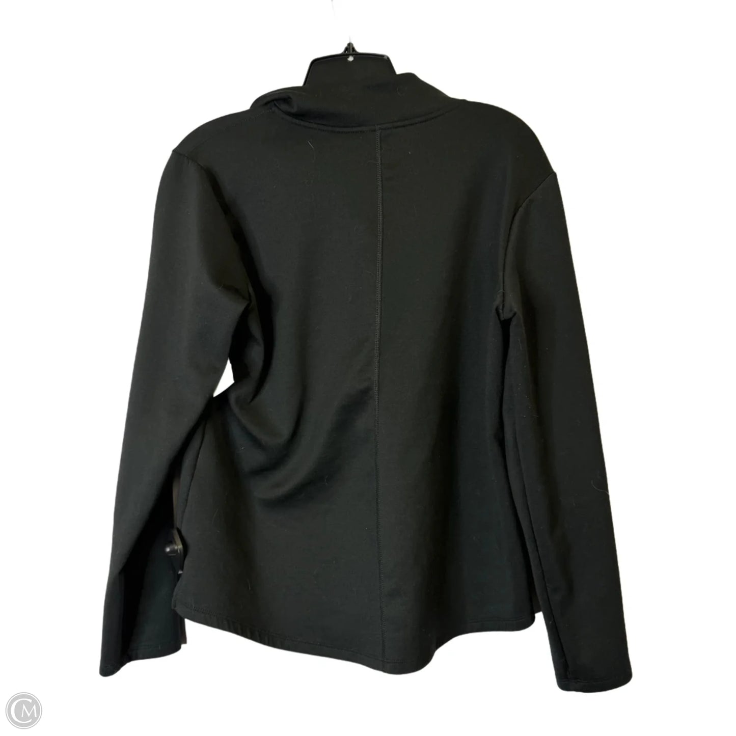 Athletic Top Long Sleeve Collar By Nike Apparel In Black, Size: L