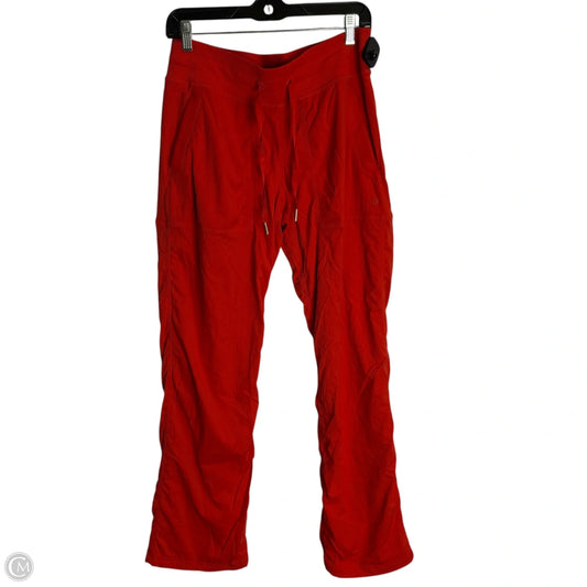 Athletic Pants By Lululemon In Red, Size: 8