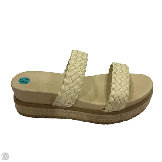 Sandals Heels Platform By Altard State In Cream, Size: 7.5