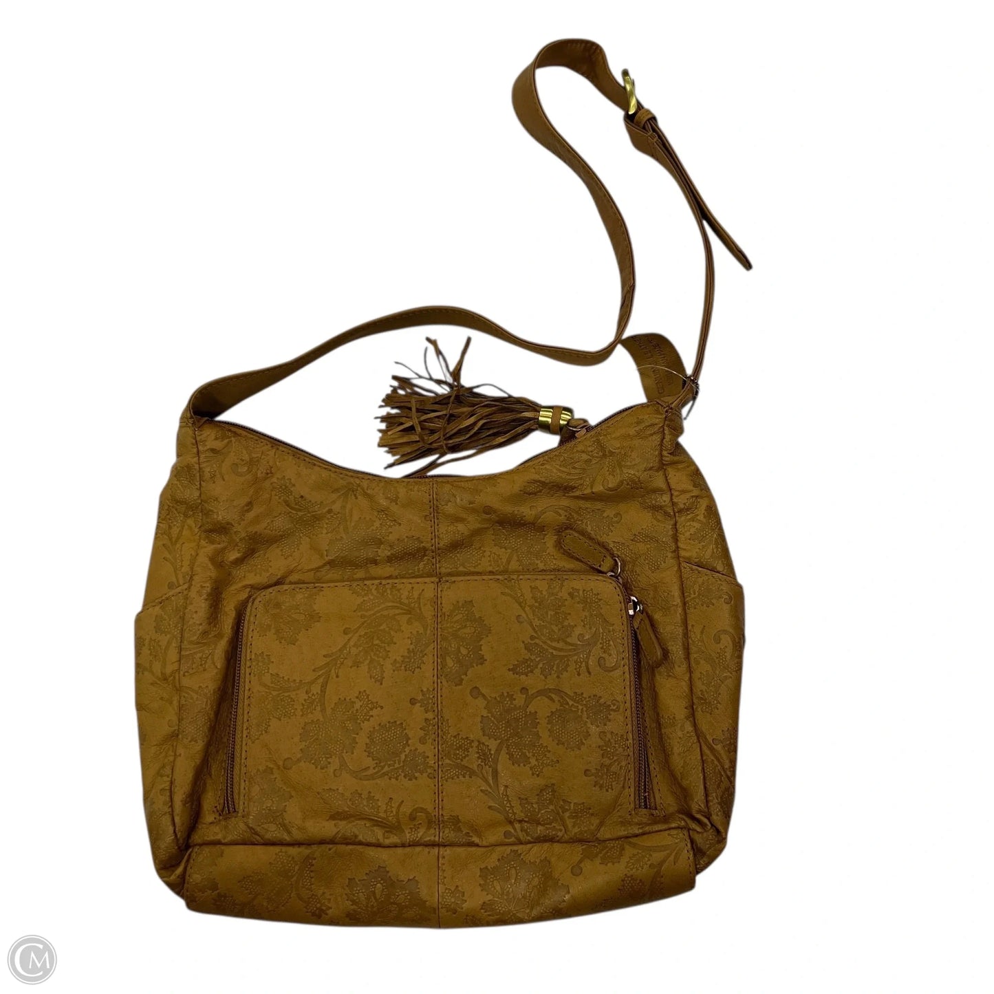 Handbag Leather By Clothes Mentor, Size: Medium