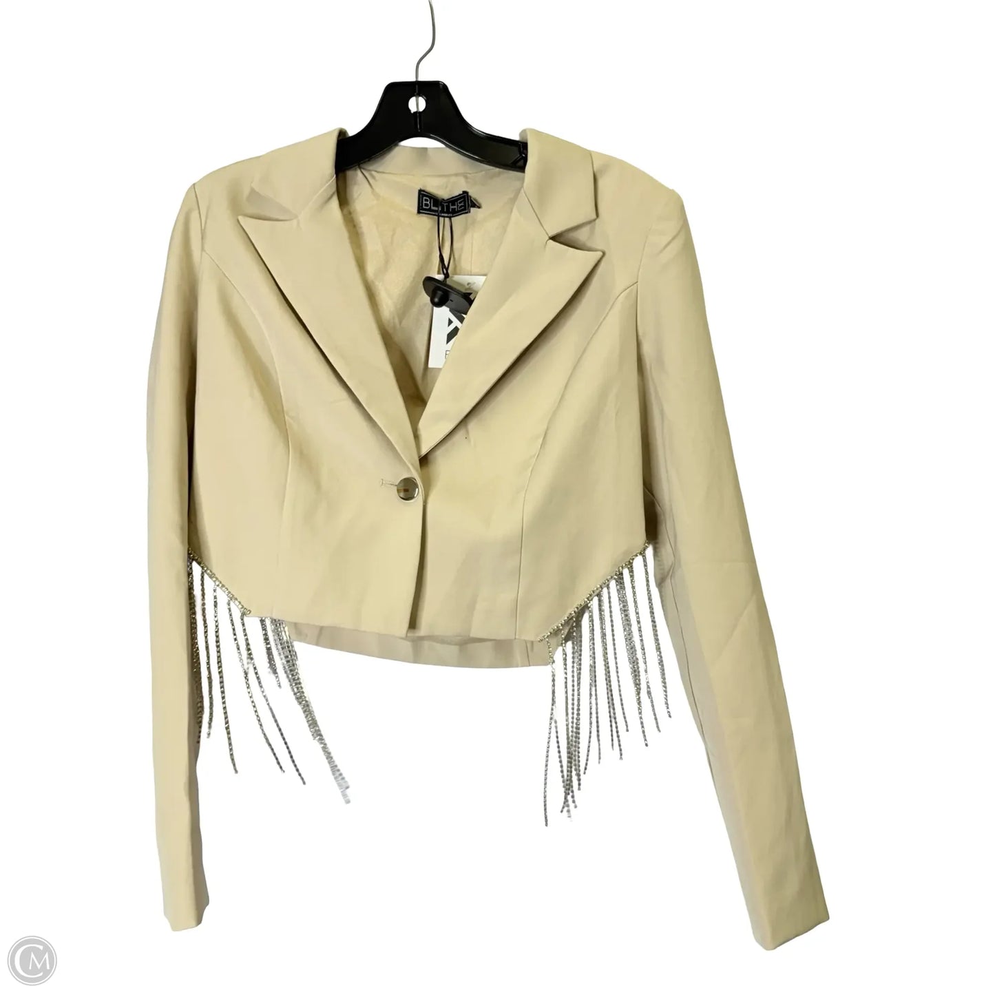 Blazer By Clothes Mentor In Cream, Size: S