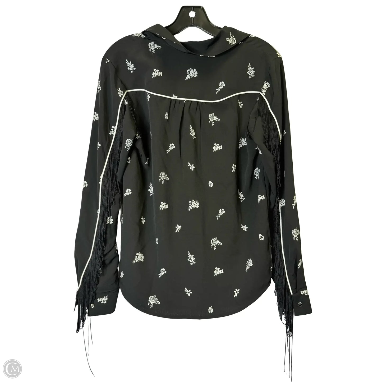 Top Long Sleeve By Wrangler In Black, Size: S