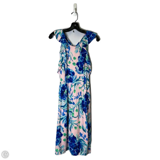 Dress Casual Midi By Cma In Blue & Pink, Size: 4