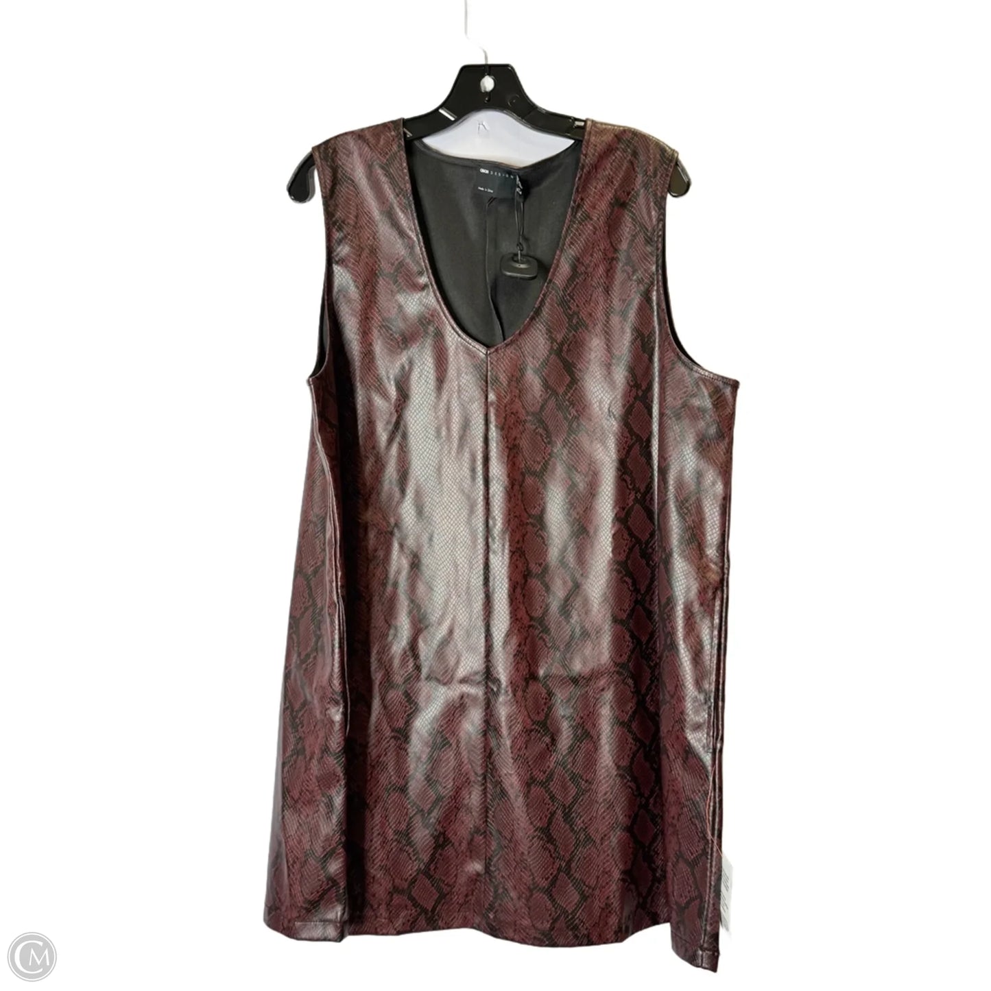 Dress Casual Midi By Asos In Snakeskin Print, Size: 14