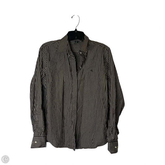Top Long Sleeve By Lauren By Ralph Lauren In Striped Pattern, Size: M