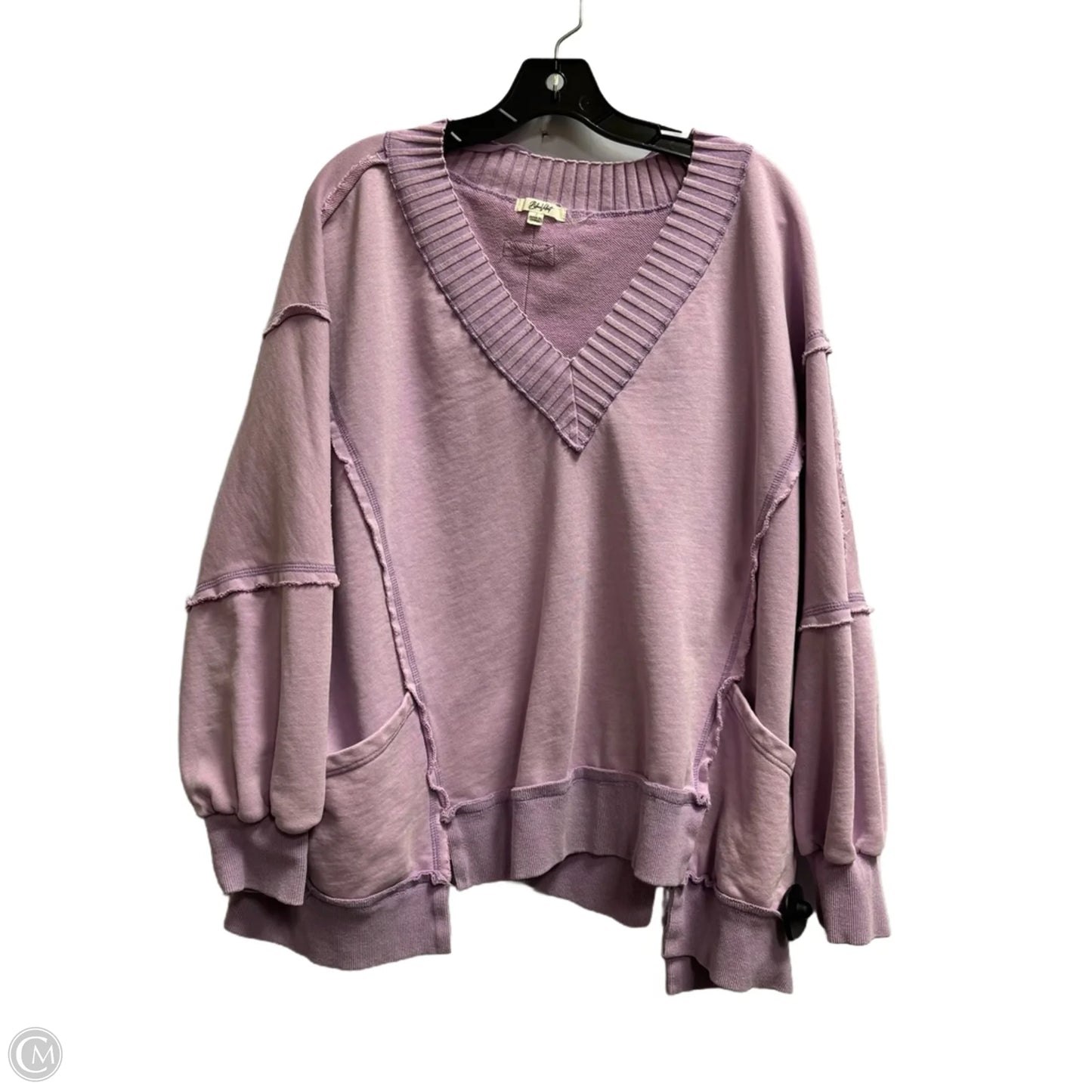 Sweatshirt Crewneck By Bucketlist In Purple, Size: S