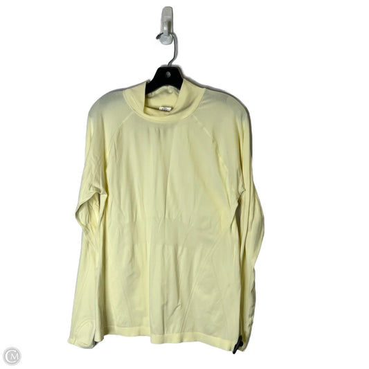 Athletic Top Long Sleeve Collar By Athleta In Yellow, Size: Xl