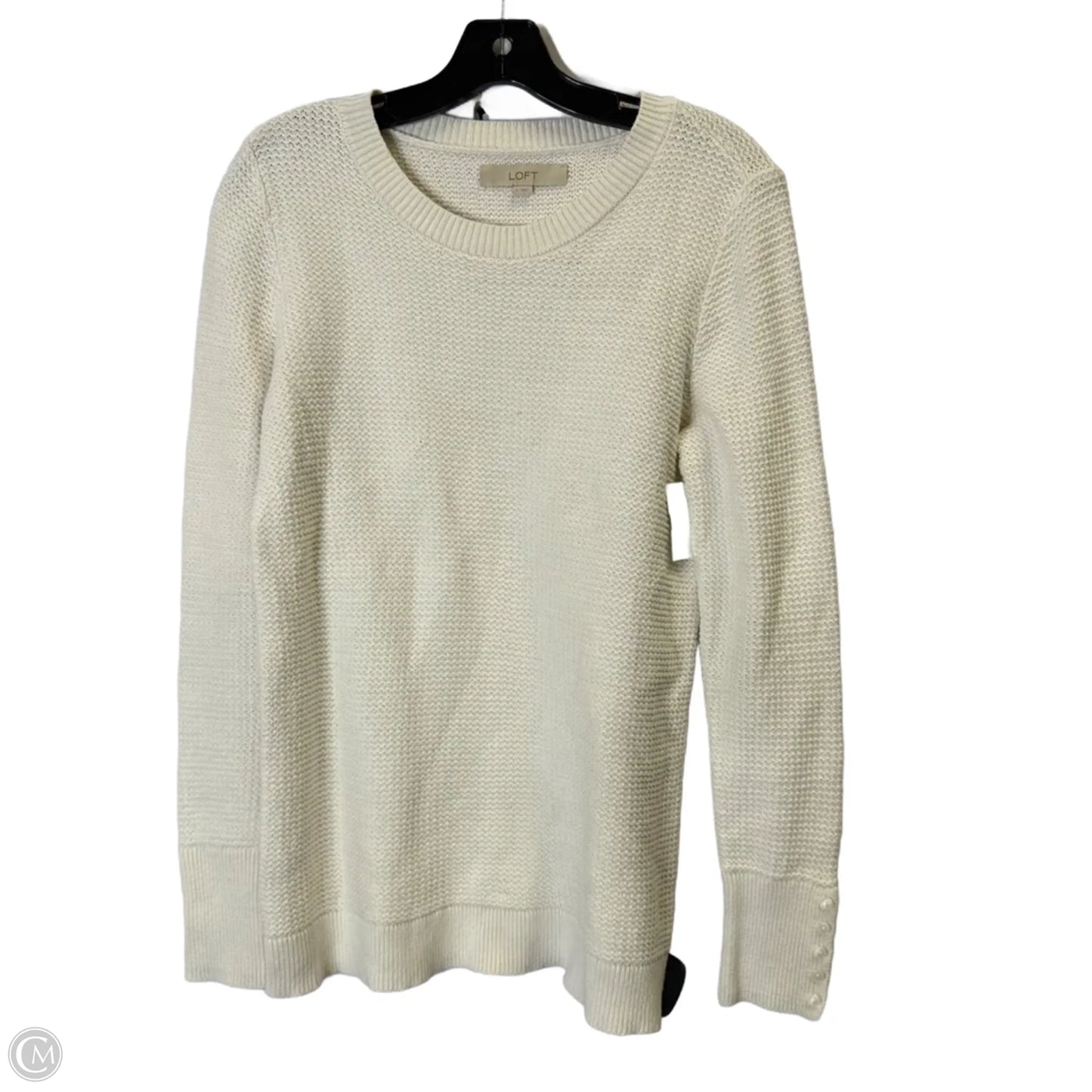 Sweater By Loft In Cream, Size: M