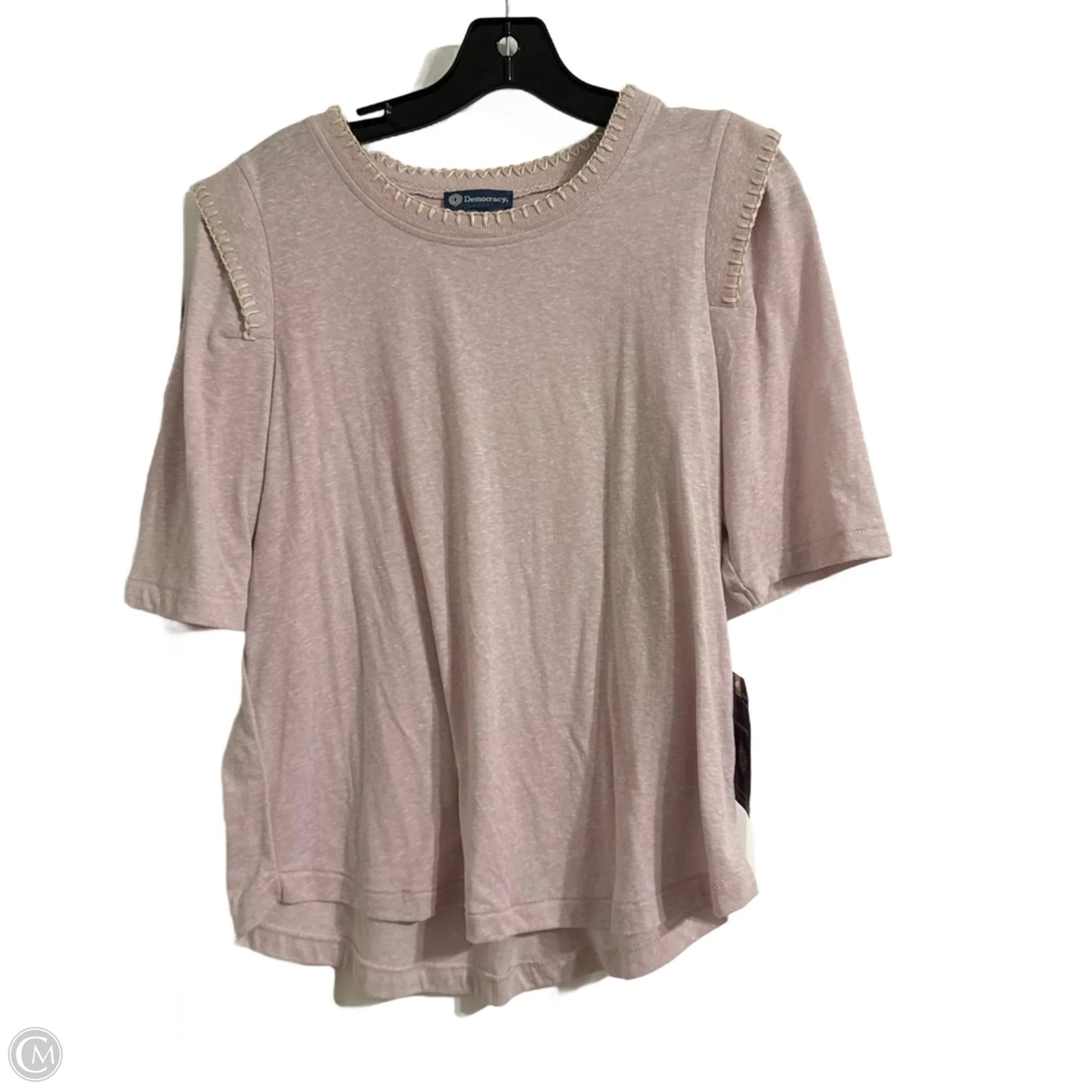 Top Short Sleeve By Democracy In Purple, Size: L