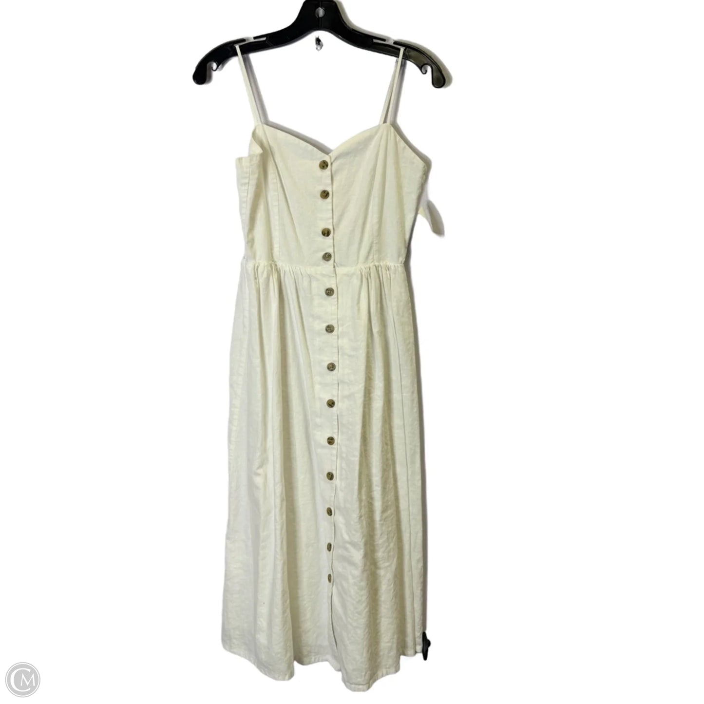 Dress Casual Midi By H&m In White, Size: Xs