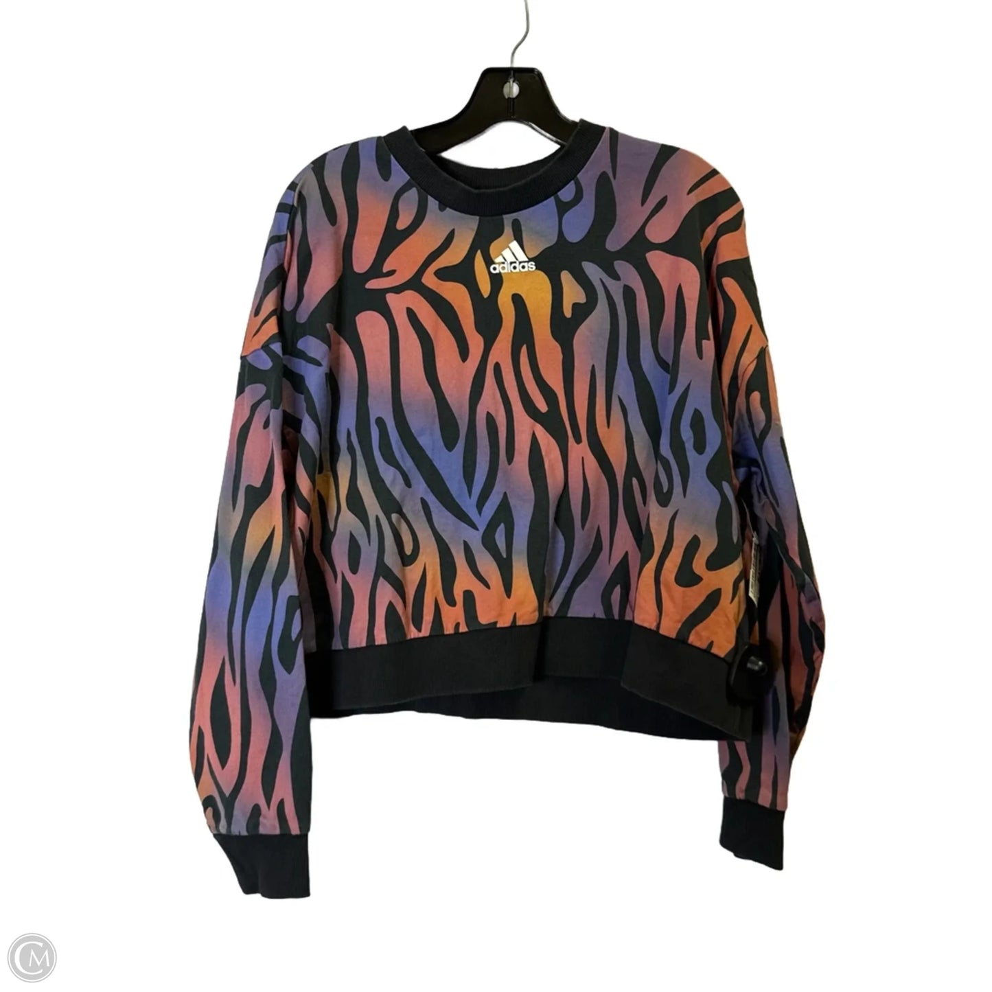 Athletic Sweatshirt Crewneck By Adidas In Animal Print, Size: Xl