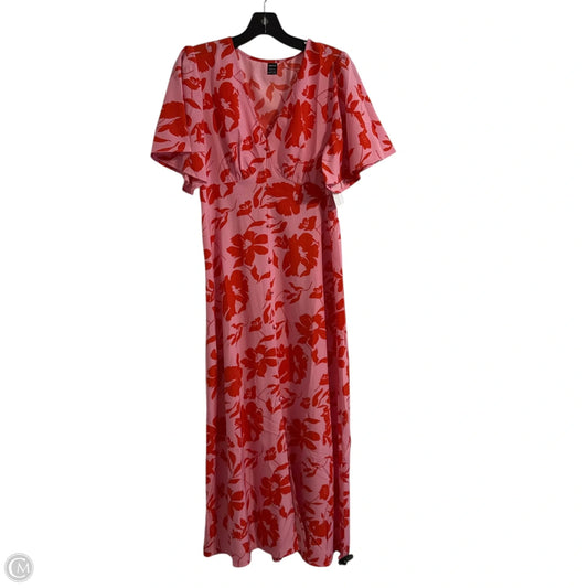 Dress Casual Maxi By Shein In Pink & Red, Size: L